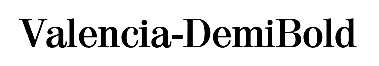 Valencia-DemiBold font preview