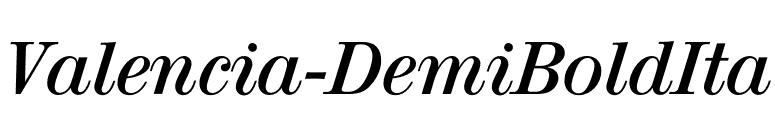 Valencia-DemiBoldIta font preview