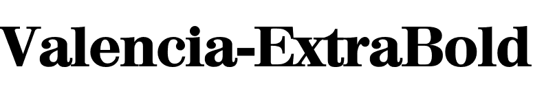 Valencia-ExtraBold font preview