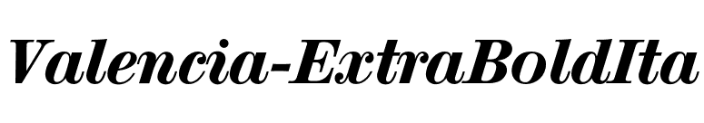 Valencia-ExtraBoldIta font preview