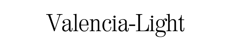 Valencia-Light font preview