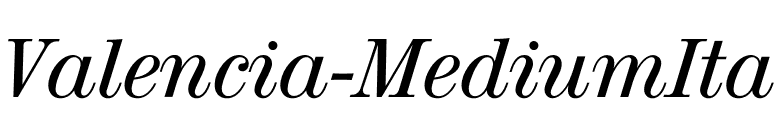 Valencia-MediumIta font preview