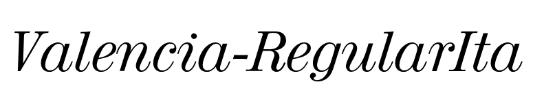Valencia-RegularIta font preview