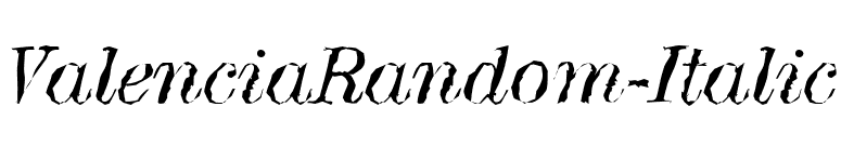 ValenciaRandom-Italic font preview