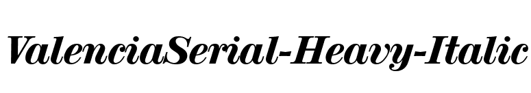 ValenciaSerial-Heavy-Italic font preview