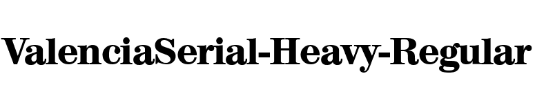 ValenciaSerial-Heavy-Regular font preview