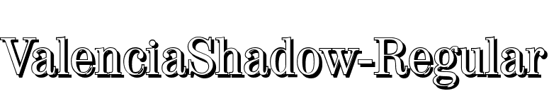 ValenciaShadow-Regular font preview