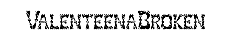 ValenteenaBroken font preview