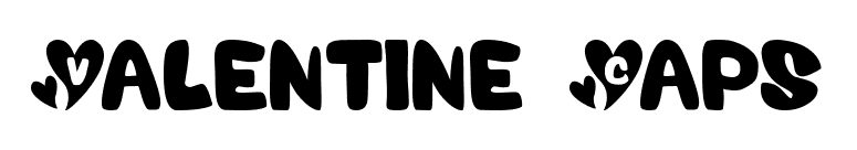 Valentine Caps font preview