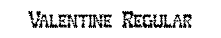 Valentine Regular font preview