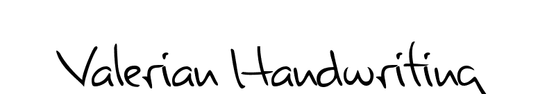 Valerian Handwriting font preview