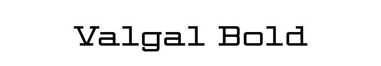 Valgal Bold font preview