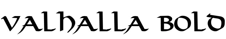 Valhalla Bold font preview