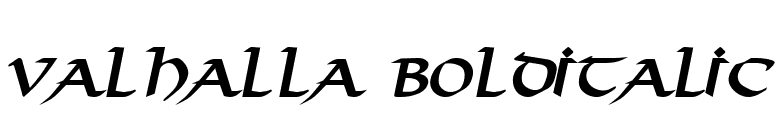 Valhalla BoldItalic font preview