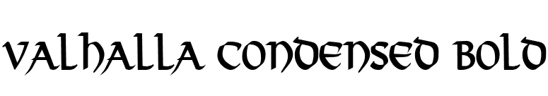 Valhalla Condensed Bold font preview