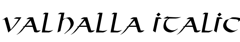 Valhalla Italic font preview