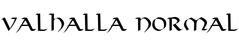 Valhalla Normal font preview