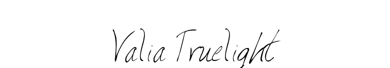 Valia Truelight font preview