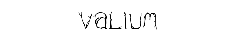 Valium font preview