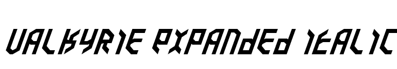 Valkyrie Expanded Italic font preview