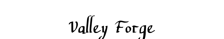 Valley Forge font preview