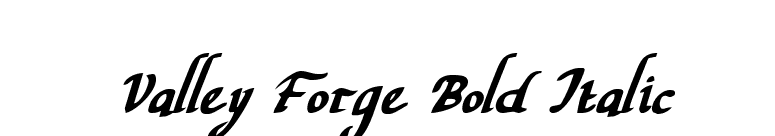 Valley Forge Bold Italic font preview