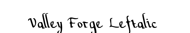 Valley Forge Leftalic font preview