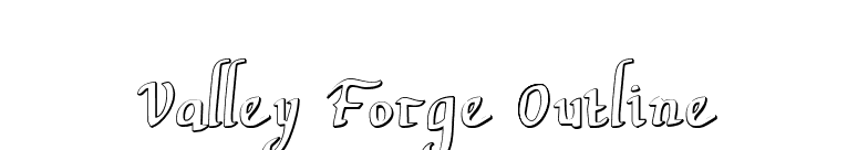 Valley Forge Outline font preview