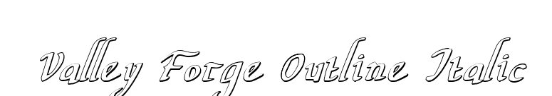 Valley Forge Outline Italic font preview