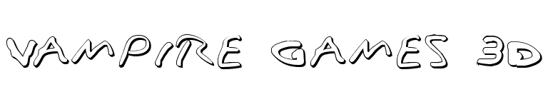Vampire Games 3D font preview