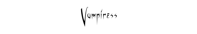Vampiress font preview