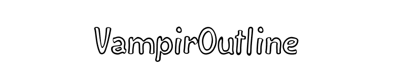VampirOutline font preview