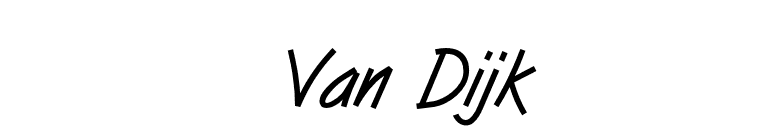 Van Dijk font preview