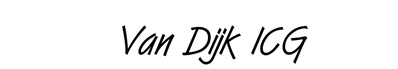 Van Dijk ICG font preview