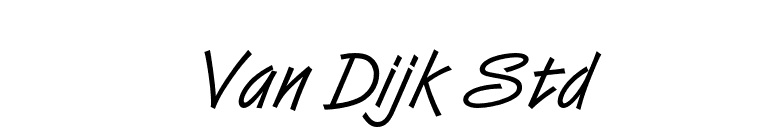 Van Dijk Std font preview