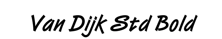 Van Dijk Std Bold font preview