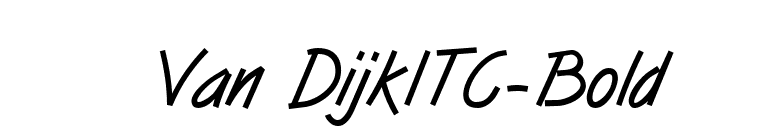 Van DijkITC-Bold font preview