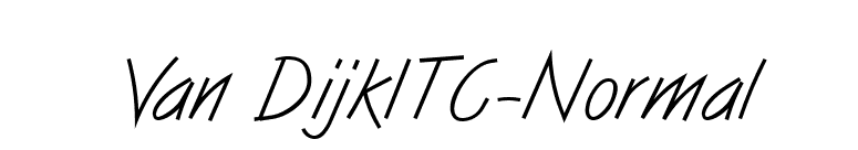 Van DijkITC-Normal font preview