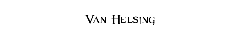 Van Helsing font preview
