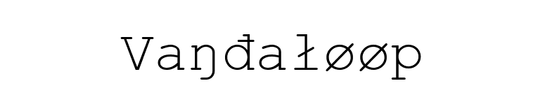 Vandaloop font preview