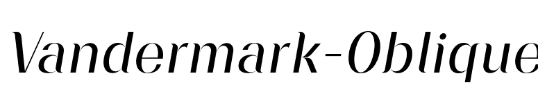 Vandermark-Oblique font preview
