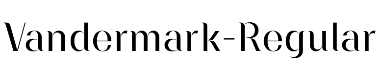 Vandermark-Regular font preview