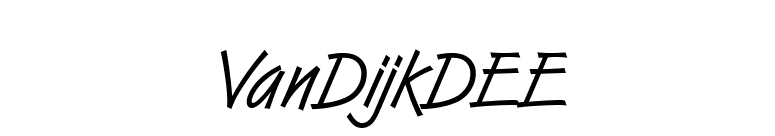 VanDijkDEE font preview