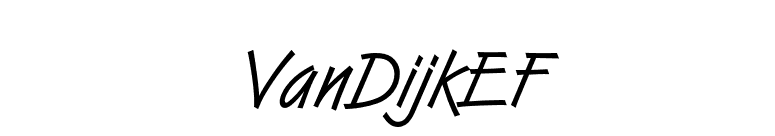 VanDijkEF font preview