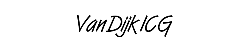 VanDijkICG font preview