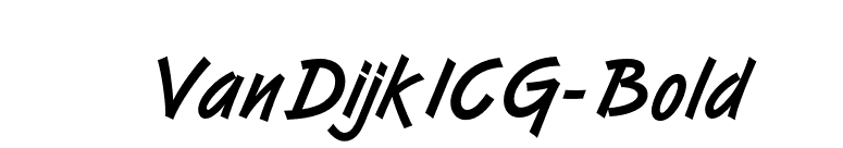 VanDijkICG-Bold font preview