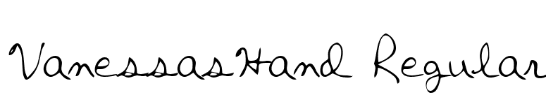 VanessasHand Regular font preview