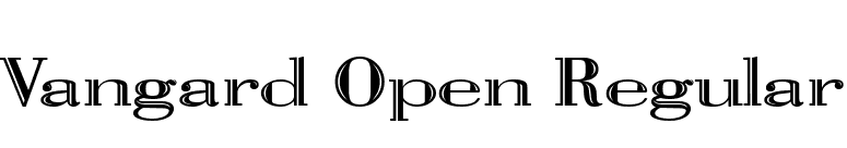 Vangard Open Regular font preview