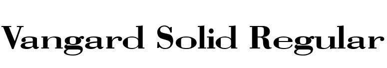 Vangard Solid Regular font preview