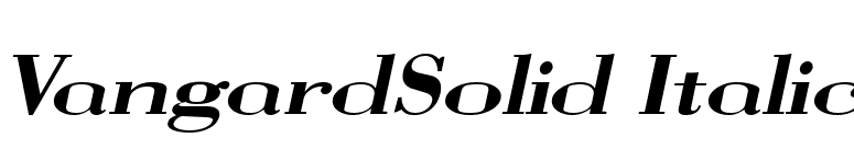 VangardSolid Italic font preview